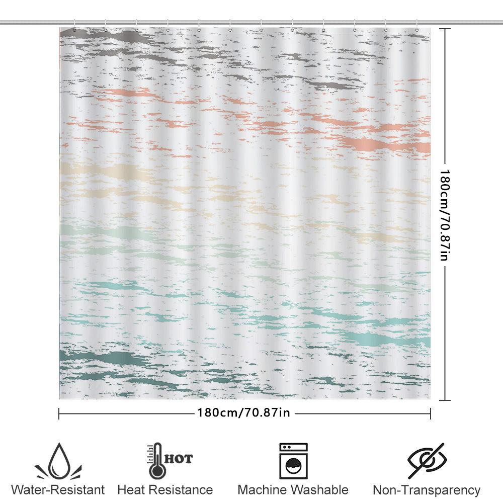 Fashionable Shower Curtain With Waterproof Print Modern Home Decor Item For Bathrooms Easy Installation And Maintenance Availabl