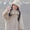 Children's Mid-Length Fur Coat: Winter Girls' Thick Mink Insulated Fur-Lined Coat