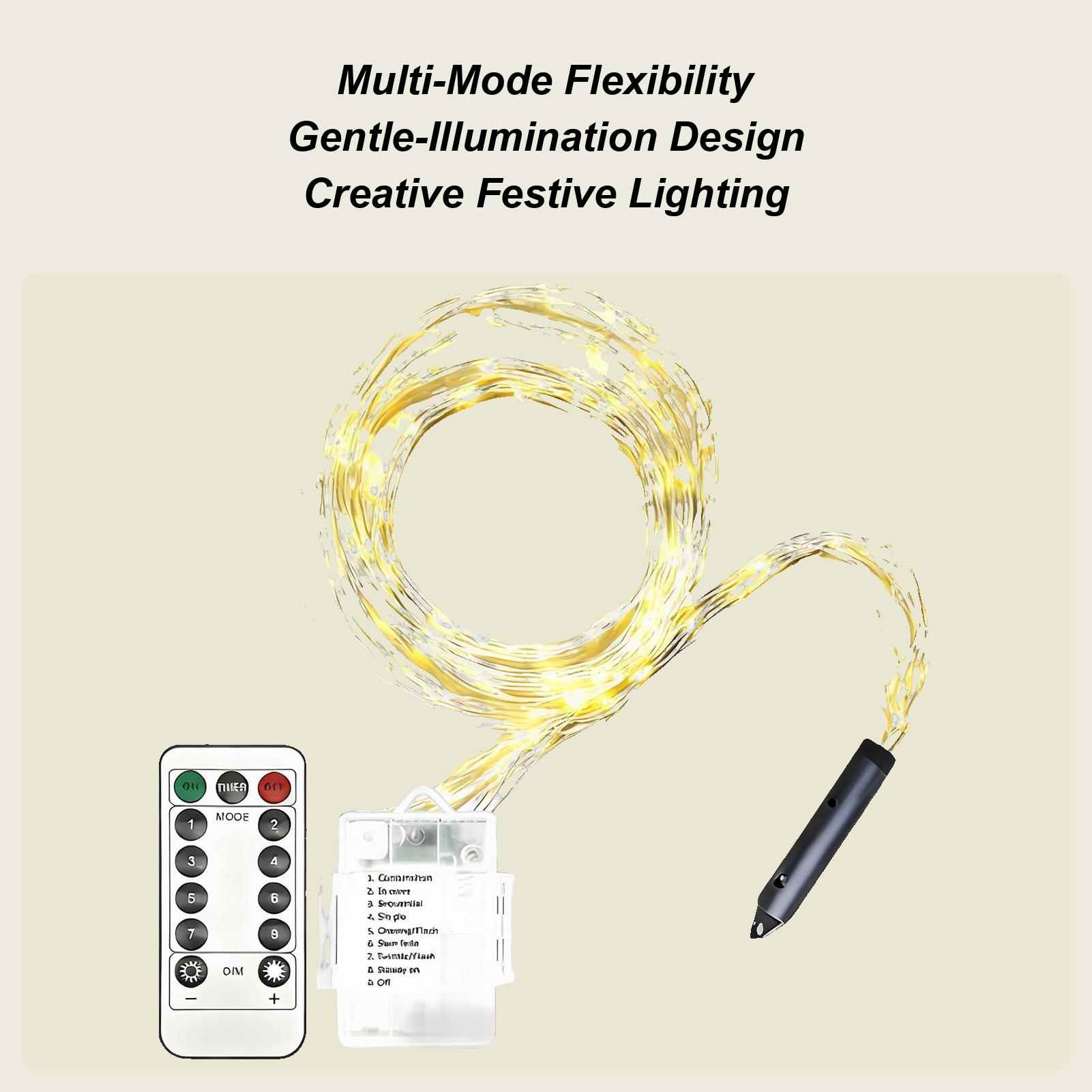 Гирлянда-лиана для рождественской елки, каскадные мигающие огоньки, рождественская светодиодная мигающая гирлянда с пультом дистанционного управления China Mainland