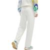FILA X V&A Collaboration Solid Color Mid-Rise Straight Leg Casual Pants Women bottoms Cloud-Mushroom-White F11W418601F-WT
