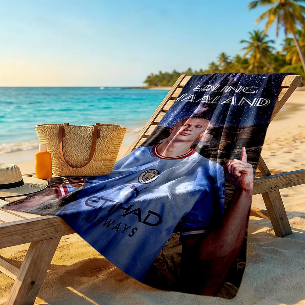 Haaland Strandtuch Weich Langlebig Schnelltrocknend Bequem Leicht Geeignet für Sport, Reisen, Schwimmen, Yoga, Badezimmer, Strand und Pool