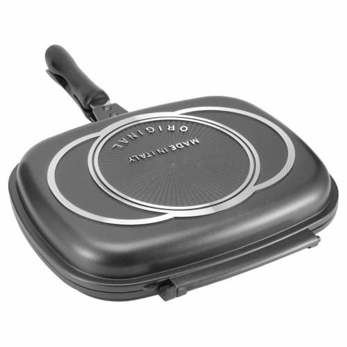 Double-sided frying pan, flat-sided grill pan, non-stick, double-sided pressure cooker, deep, washable, high heat conductivity, energy-saving, for hom