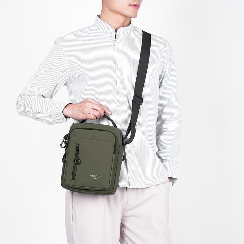 Męska torba typu crossbody, pojedyncza torba na ramię, duża pojemność, torba do przechowywania, modna, wielokieszeniowa, biznesowa torba typu crossbody