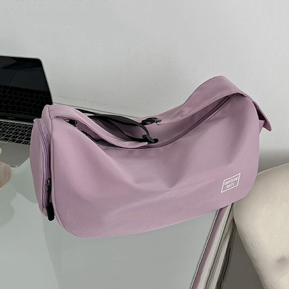 Solid Color Dry Wet Separation Bags Large Capacity Sports Chest Bag Wear-Resistant Adjustable Shoulder Strap For Travel Swimming