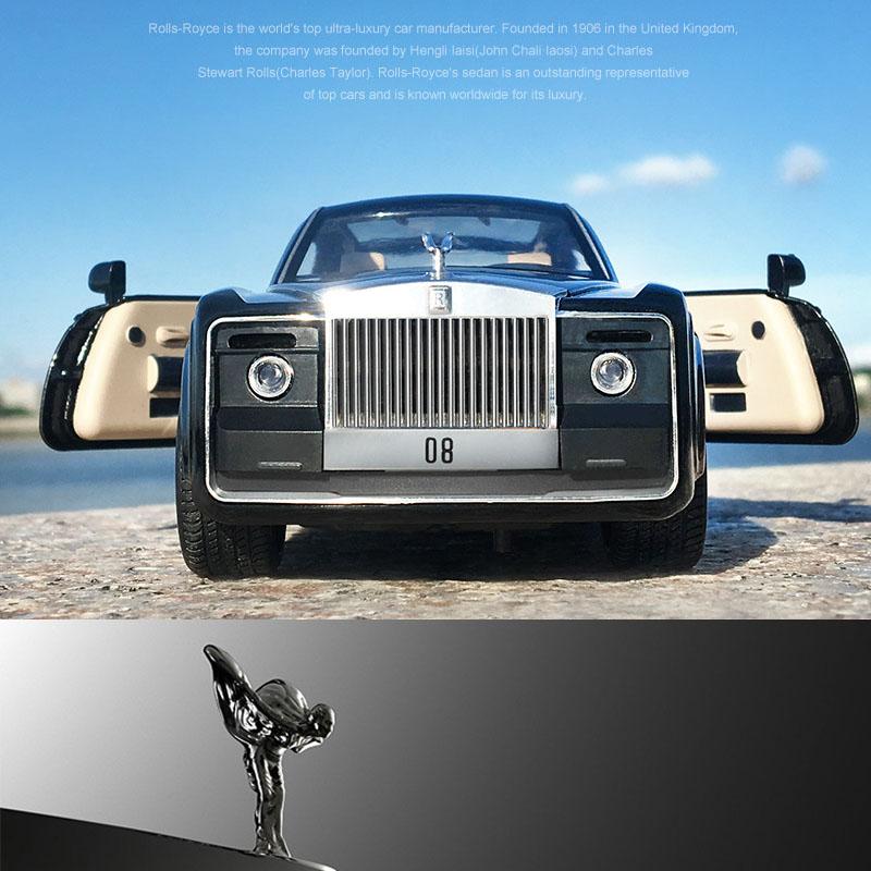 1/24 Rolls Royce Phantom Car Model Metal Model Car Alloy Die-casting Car Children's Toy Gift Collectibles Free Shipping