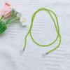 Adjustable Collarbone Chain Niche Green Glass Beaded Neckchain Stylish Necklace Jewelry Neckchain Charm for Women