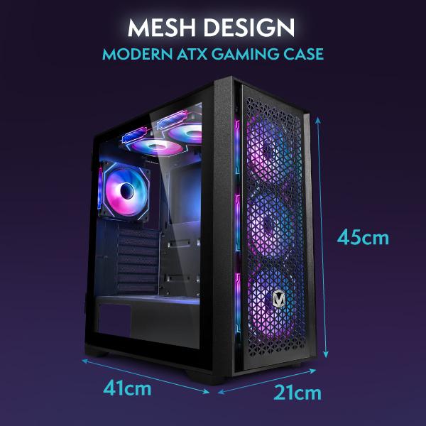 Vibox VI-34 Gaming PC Complet • Ryzen 3 3200G 4,0 GHz • Radeon Vega 8 • 16GB RAM • 1TB SSD • Windows 11 • WiFi 6 + Bluetooth 5.4