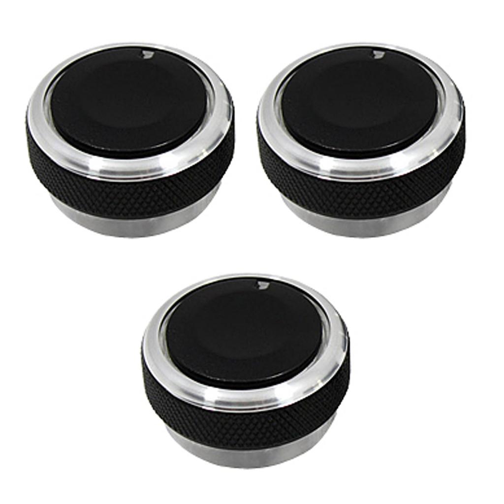 LEXOR Aluminum Air Conditioner Dial Air Conditioning Knob Dial Interior Panel for Nissan NV200 Vanette M20 [Classic Black]