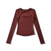 Korean Design Twist Neck Cutout Slim Fit Long Sleeve T-shirt for Women - 2026 Spring Collection