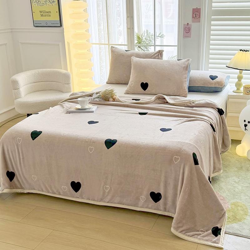 Super Cozy Winter Throw Blanket Warm Fleece/Flannel Blandets Floral heart Printing Bed linens Bedspread Home Travel Drop Shippin