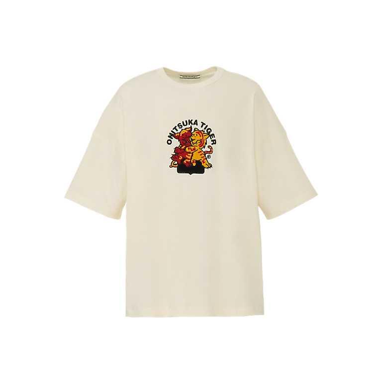 Onitsuka Tiger T Shirts Unisex Crew Neck Moderate 2183B613-600 L