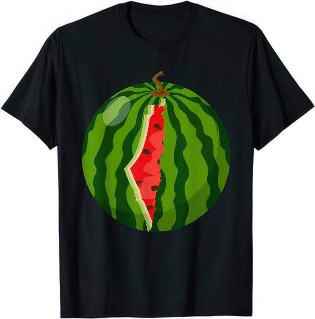 Palestine Watermelon Map Arabic Calligraphy Retro Flag Graphic TShirt S