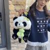 Large Capacity Panda Shaped Design Backpack Collection Animal Doll Plush Schoolbag  Birthday Gift