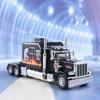AAZZ1 1:24 PETERBILT 389 Heavy Truck Tractor Toy Model Alloy Diecast Sound Light Pull Back Model Truck Boys Toy Gifts Collection