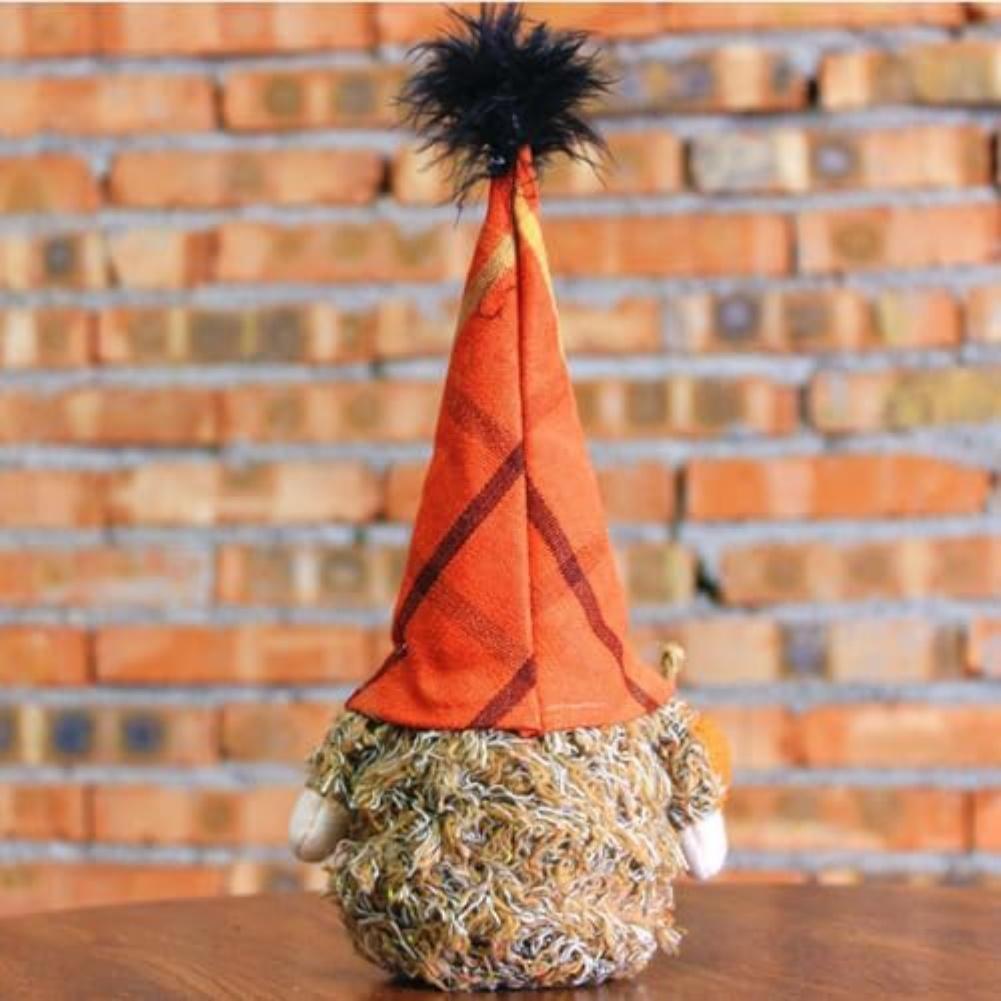 Kürbis-Gnom-Puppen Figuren mit Kürbis Halten Gesichtslose Gnom-Puppen Eine Gemütliche Plüschdekoration für Herbst- und Halloween-Partys