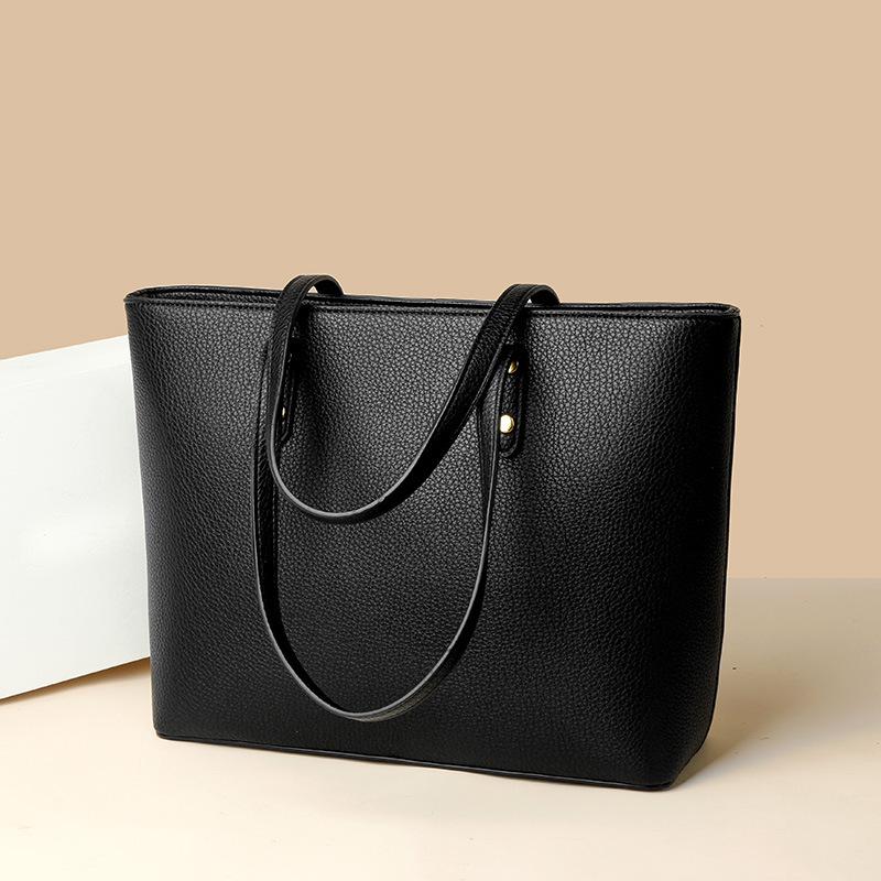 2025 Women's Large Capacity Tote Bag - High-End Fashion, Soft Leather, Single Shoulder