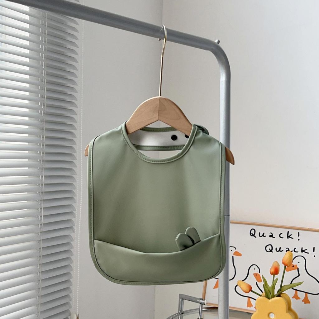 Wodoodporne śliniaki dla niemowląt klasy A - PU odporne na plamy z dużą kieszenią dla chłopców i dziewczynek