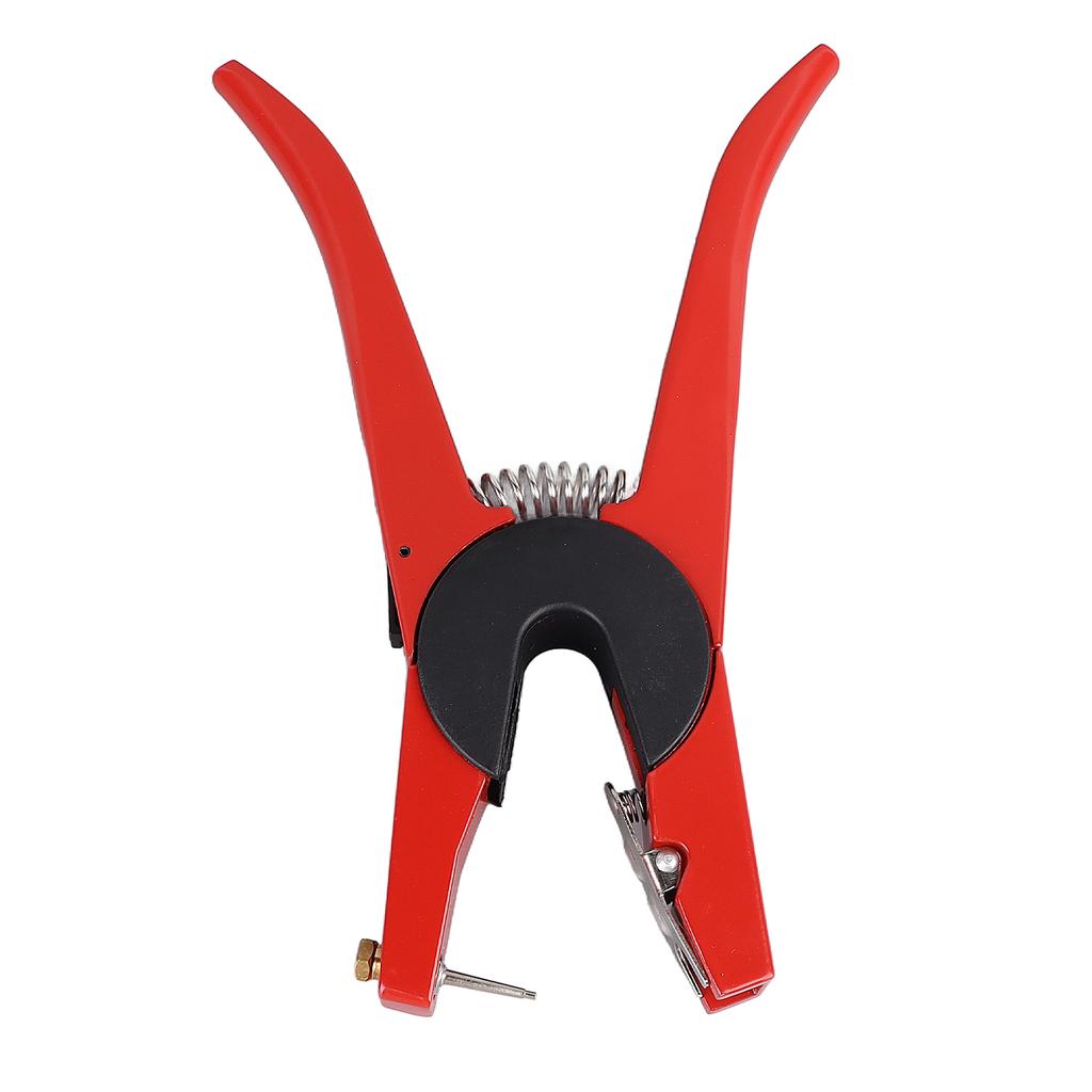 Applicateur d'étiquettes d'oreille Pince universelle en acier allié Antirouille Sûr pour vaches porcs moutons animaux Rouge