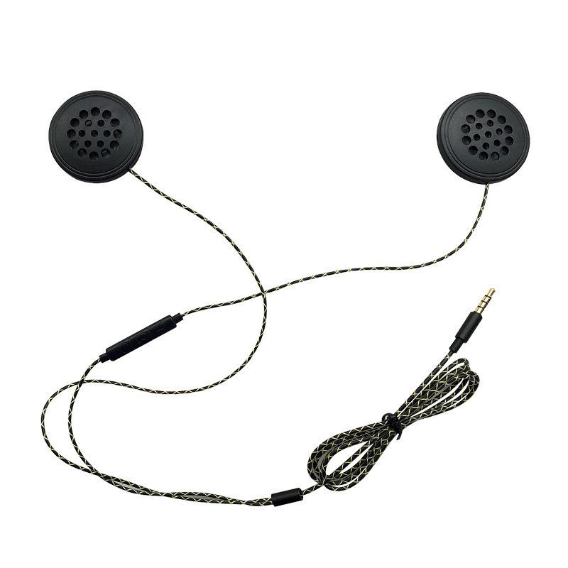 Helmet Headset For Motorcycle 3.5mm Jack 120cm Cable IOS Android Support Clear Communication For Riding