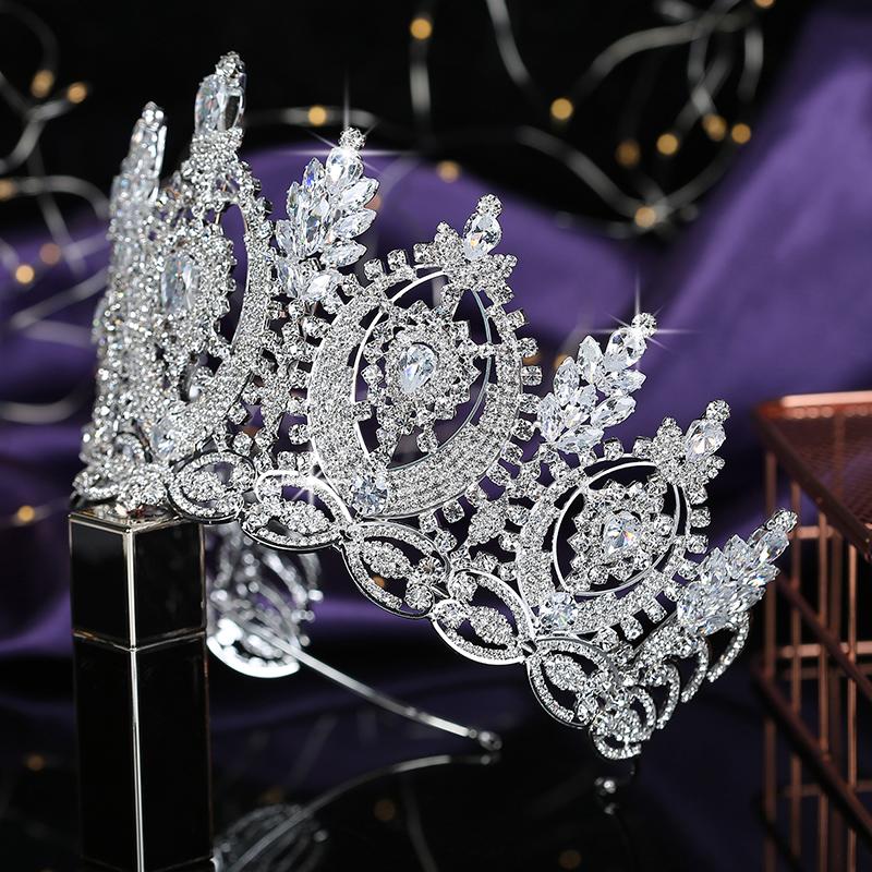 Tiaras And Crowns Classic Geometric Zircon Design Simple Elegant Women Wedding Hair Accessories Bc4573 Haar Sieraden