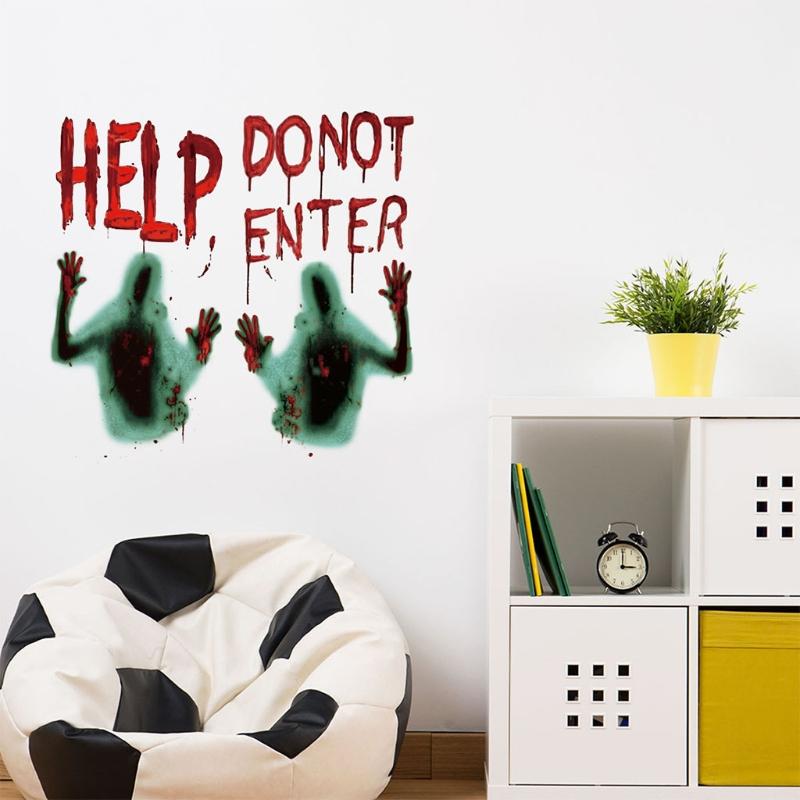 Creative Halloween Window Stickers PVC Decals Scary Automobile Exterior Deco