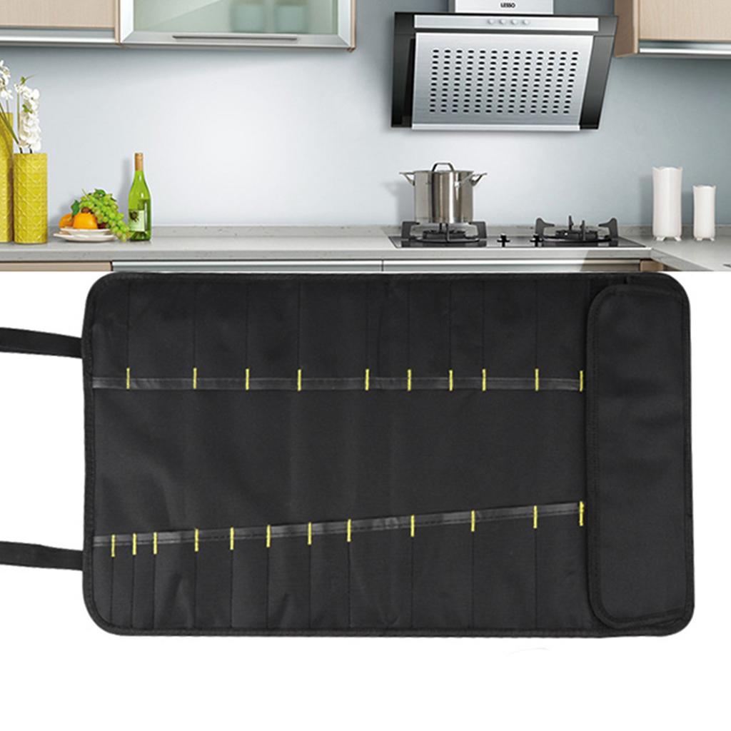 Household Tool Roll Organizers Compact 15.2cm Rolled Size Unfolds Large 58.4x35.5cm Surfaces with Organized Pockets for Easy Access