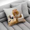 Funny Sad Hamster Meme Throw Pillow Case For Square Bedroom Pillowcase Cover
