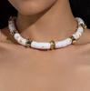 Bohemian Acrylic Special-shaped Bead Necklace Beach Wind Disc Bead Bamboo Mixed and Matched Necklace Women