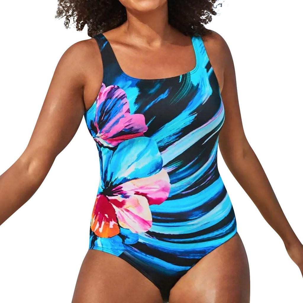 Large Size One-piece Swimsuit Printed One-piece Women's Swimsuit Bikini Swimsuit
