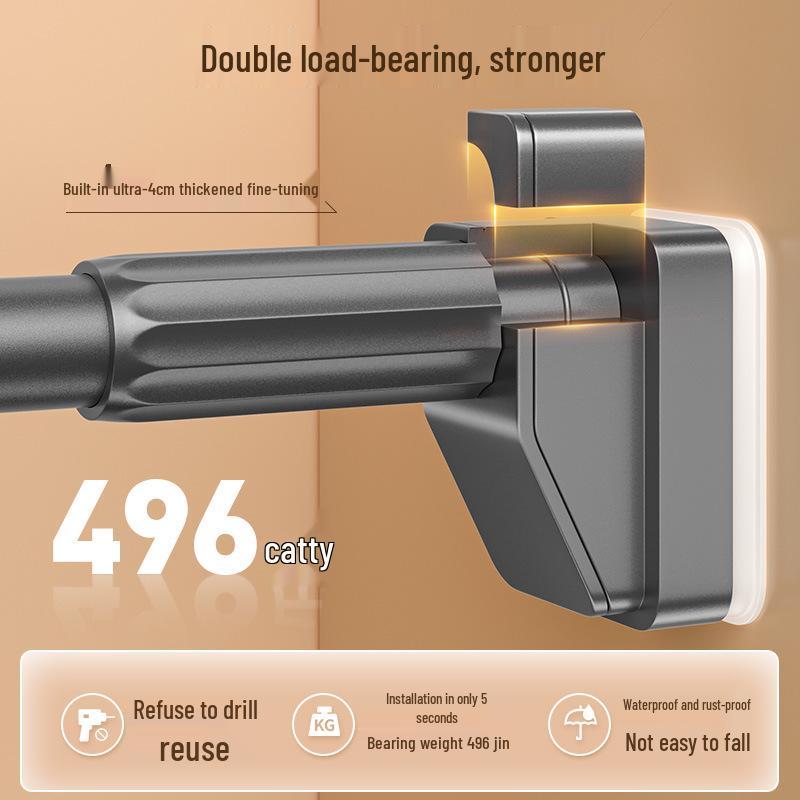 Telescopic Clothes Rod – No-Punch Installation for Balcony, Bedroom, Curtains, Dorm, or Wardrobe