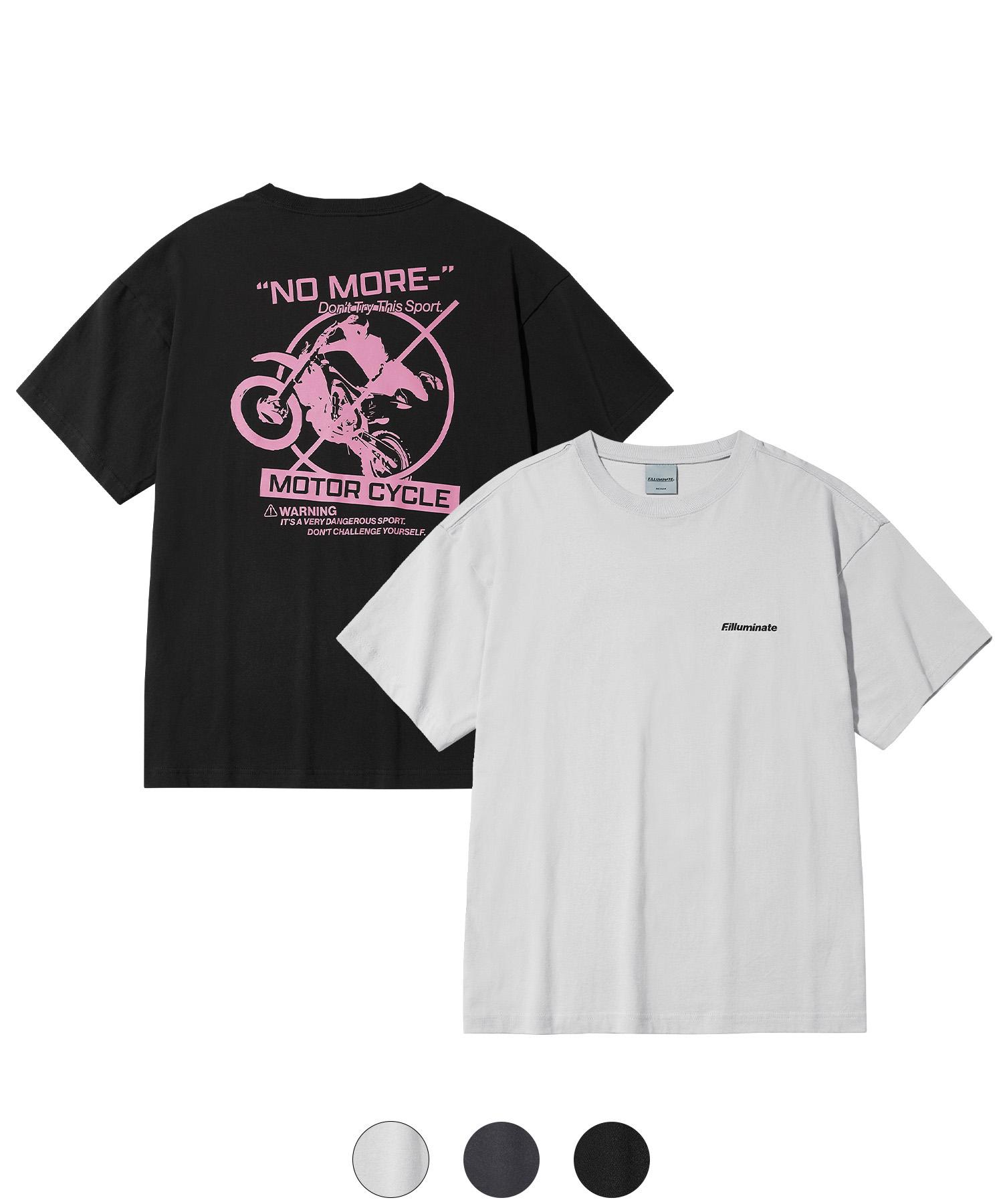 Illuminate Motorcycle Round T-Shirt - 3 Colors Grey/M
