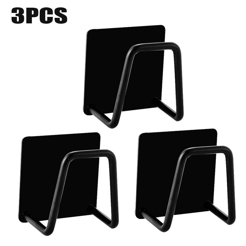 Küchenschwammhalter, selbstklebender Spülschwamm-Abfluss-Trockenständer, Edelstahl-Aufbewahrungshalter, Küchenspülenzubehör