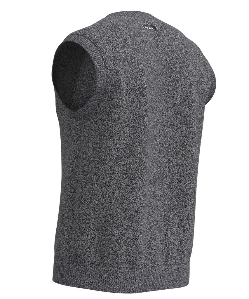 [Ping Apparel] Men's Lightweight Crew Neck Knit Vest (PHOENIX X Mr.PING Logo, Oversized)  Golf  621-3274801 022Light Top Gray M