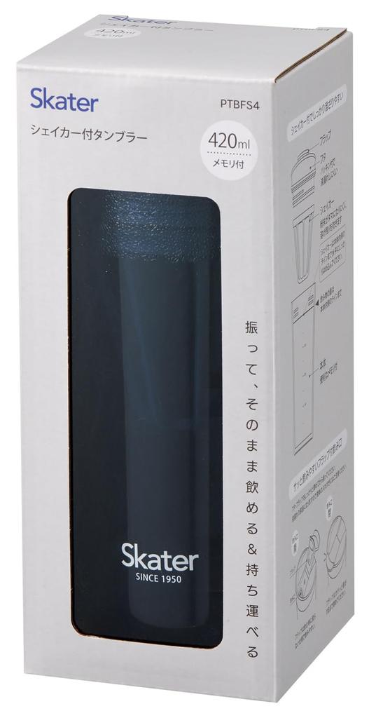 Skater Shaker with Flap and Memory Blue Tumbler, 420ml, Stick, Gray, PTBFS4-A