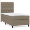 3141997 vidaXL Divan Bed with Mattress Taupe 100x200 Cm Fabric