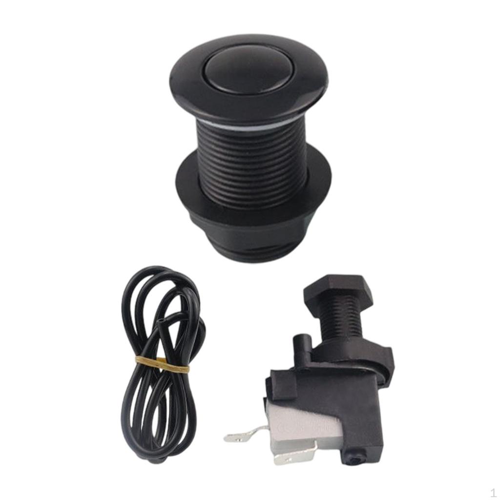 Air Switch Button Kits Garbage Disposal Parts Jetted Jet with 1M Hose Sink Top