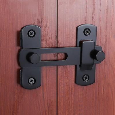 Door Lock Guard Latch Bolt 90 180 Degree Stainless Steel Toggle Latch Sliding Barn Door Lock Black Iron Right Angle Barn Lock