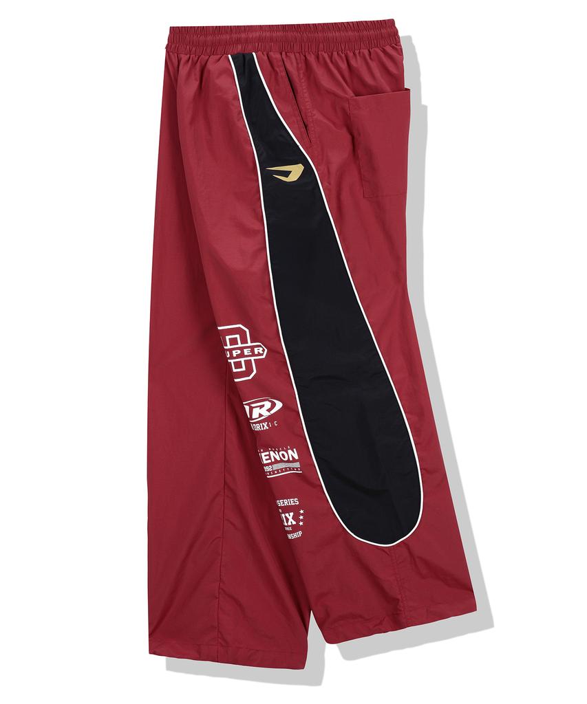 DRIX Color Block Piping Racing Pants_Red