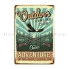 Outdoor Hunting Club Vintage Adventure Metal Plaque Poster Cinema Custom Wall Decor Cinema Iron  Tin Sign Poster