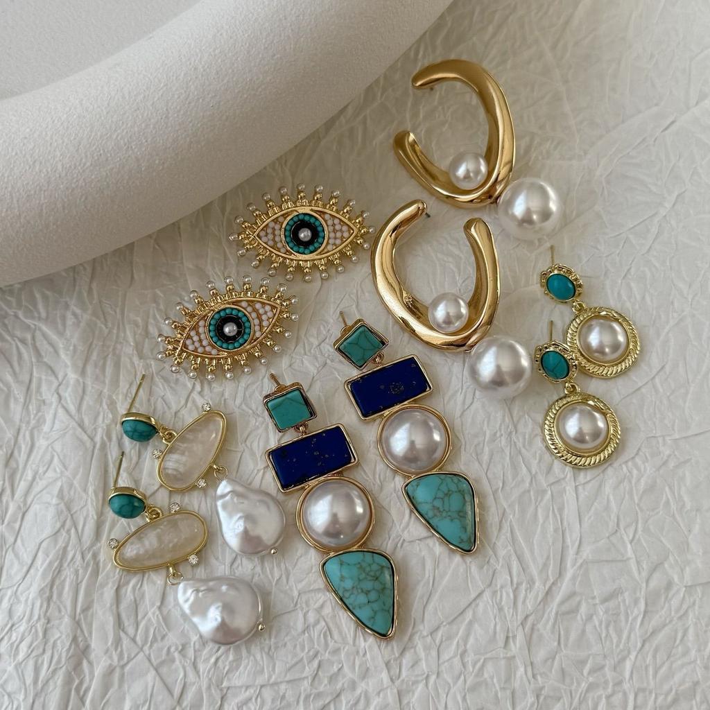 Fresh Exaggerated Stylish Big Eye Earrings For Women, Cool Minimalist Daily Versatile Ear Jewelry