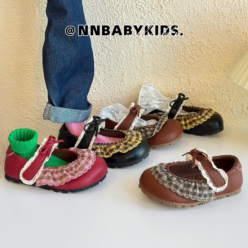 Girls' small leather shoes 2025 spring and autumn new Xiaoxiangfeng little girl princess shoes soft-soled Doudou shoes baby single shoes trend