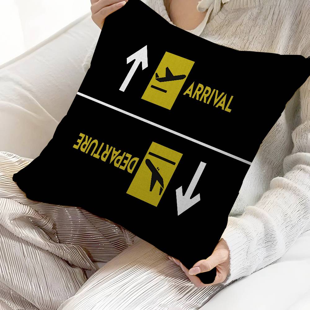 Pilot Captain Stripes Pillowcase Toon Gift Cushion Cover Bedroom Home Sofa Chair Seat Decor Pillow Case