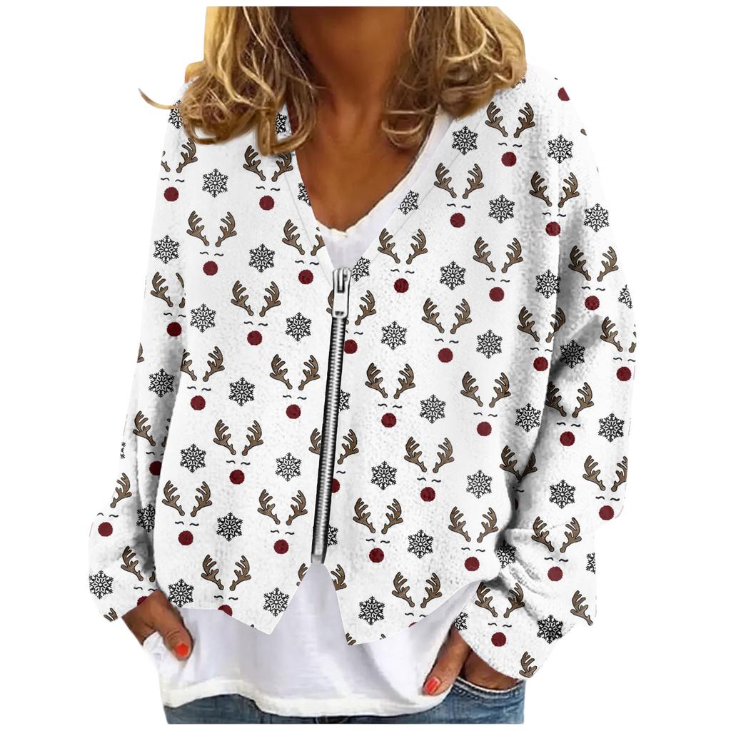 Womens Zip Up Sweaters Sweatshirts Long Sleeve Oversized Jackets Soft Casual Loose Tunic Tops