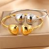 European and American Simple Glossy Hug  Light Luxury K Gold Water Drop Open  Women Do Not Fade, Titanium Steel 
