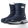 Herren Mittelhohe Stiefel Outdoor Rutschfest Schneestiefel Verdickter Samt Warme Baumwollschuhe Winter High-Top Freizeit Sneaker für Herren Botas