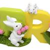 Easter Spring Rabbit Statue Table Decoration Tabletop Figurine for Home Party