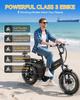 Tesway X7 Pro Electric Bike, Peak 2000W Motor, 52V 60Ah Battery, Range 300km, 20*4.0'' Tires, 7 Speed, Color Display