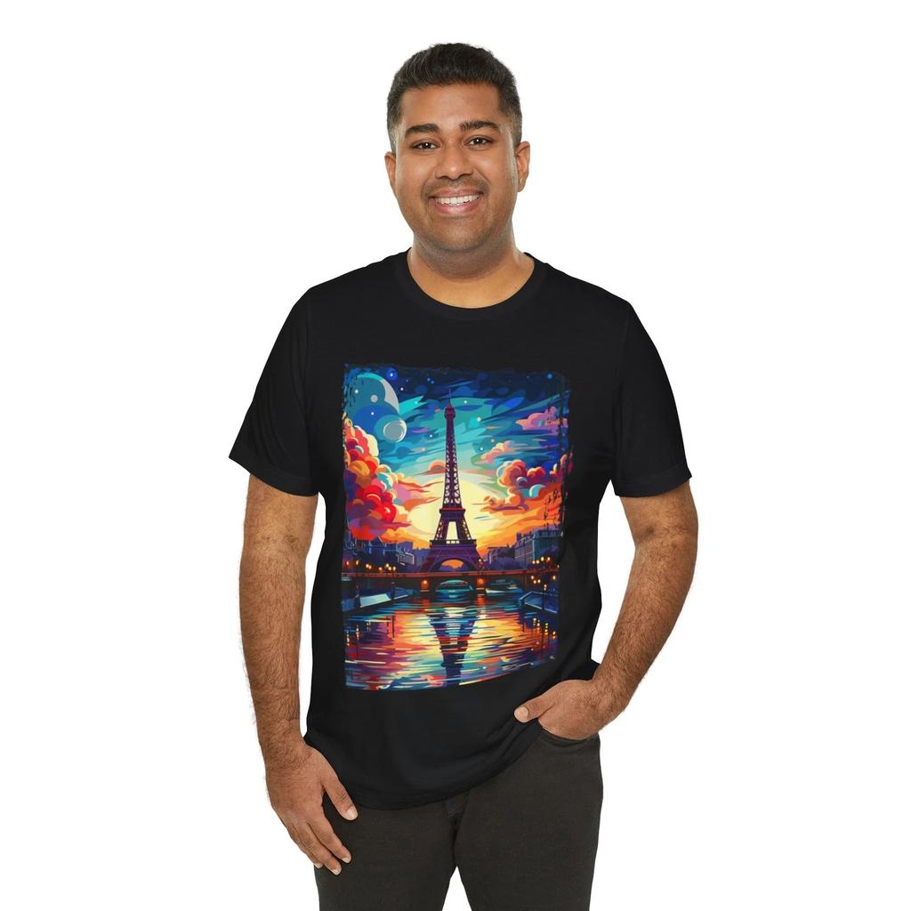 Eiffel Tower Sunset Tee, Casual T-Shirt, Paris Lover Gift, Travel [...]