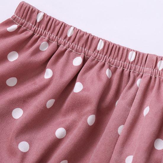 2 Pçs/set Pijamas Terno Estampado Bolinhas Cardigan Camisa Decote Em V Gola Redonda Camisa Perna Larga Calças Soltas Camisola Terno Pijamas