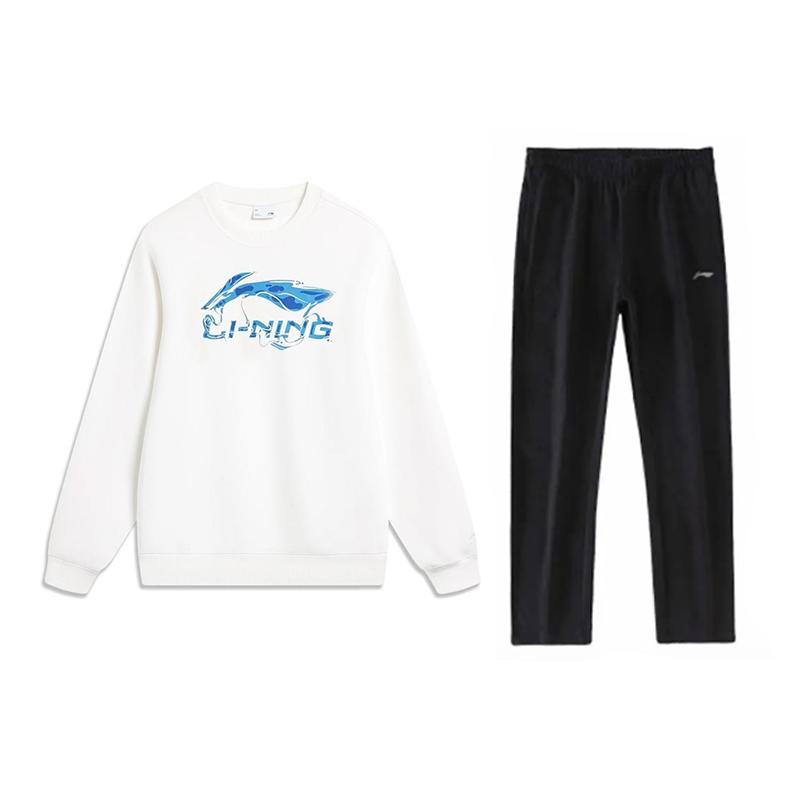 

Li Ning Модный принт логотипа Простой Хлопковый Удобный Дышащий Пуловер с круглым вырезом Толстовка с длинным рукавом Унисекс толстовка Черный YTLV03-1-AKL81-1 3XL